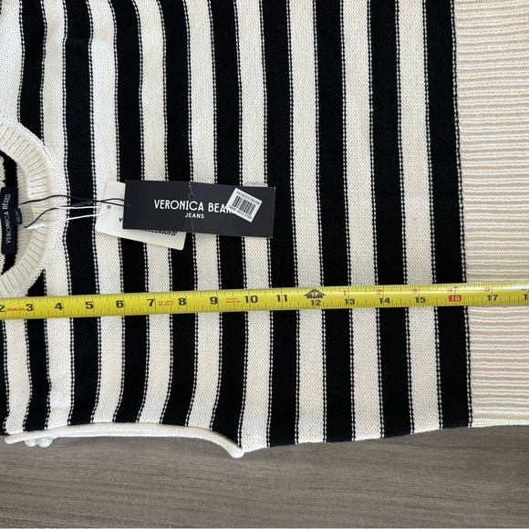 VERONICA BEARD Vera Striped Sleeveless Sweater - Picture 13 of 13